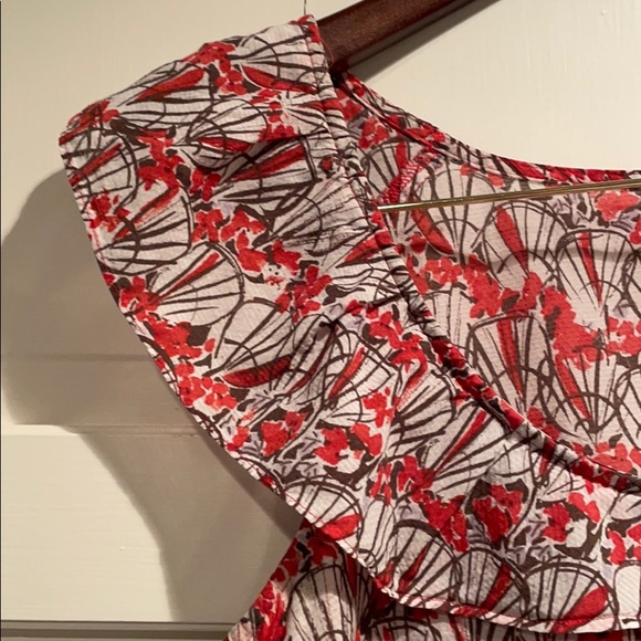 Anthro Ruffled Neckline Blouse - Picture 3 of 9